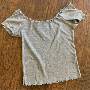 Brandy Melville Ribbed Off the Shoulder